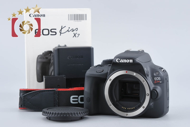 【中古】Canon キヤノン EOS Kiss X7 ブラック デジタル一眼レフカメラ シャッター回数僅少