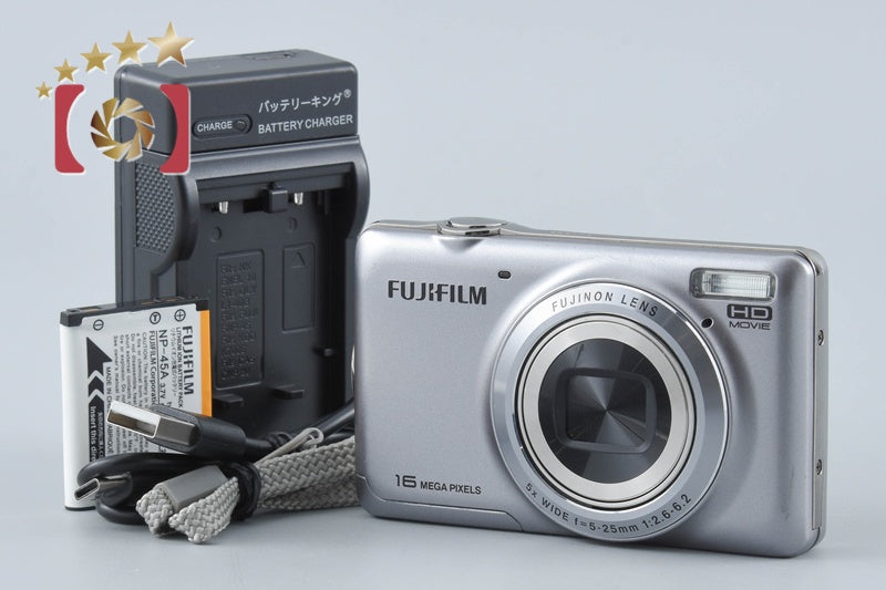 【中古】FUJIFILM 富士フイルム FINEPIX JX420 シルバー コンパクトデジタルカメラ