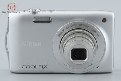 【中古】Nikon ニコン COOLPIX S3300 クリスタルシルバー コンパクトデジタルカメラ 元箱付き
