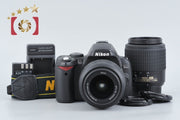 【中古】Nikon ニコン D40 + AF-S DX NIKKOR 18-55mm f/3.5-5.6 G VR + AF-S DX NIKKOR 55-200mm f/4-5.6 G ED