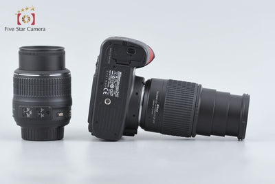【中古】Nikon ニコン D40 + AF-S DX NIKKOR 18-55mm f/3.5-5.6 G VR + AF-S DX NIKKOR 55-200mm f/4-5.6 G ED