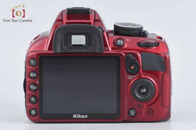 【中古】Nikon ニコン D3100 ダブルズームキット レッド シャッター回数僅少