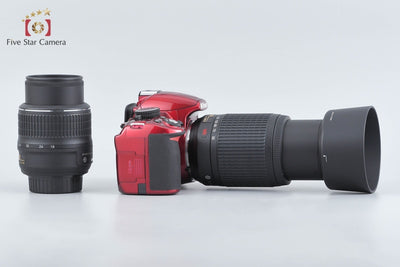【中古】Nikon ニコン D3100 ダブルズームキット レッド シャッター回数僅少