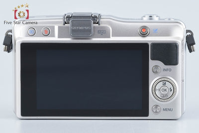 【中古】OLYMPUS オリンパス PEN mini E-PM2 シルバー ダブルズームレンズキット シャッター回数僅少