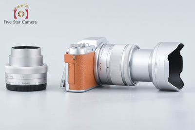【中古】Panasonic パナソニック LUMIX DMC-GF7W ダブルズームレンズキット ブラウン シャッター回数僅少