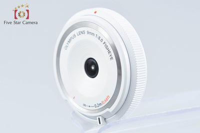 【中古】OLYMPUS オリンパス フィッシュアイボディーキャップレンズ BCL-0980（9mm F8.0 Fisheye）ホワイト 元箱付き