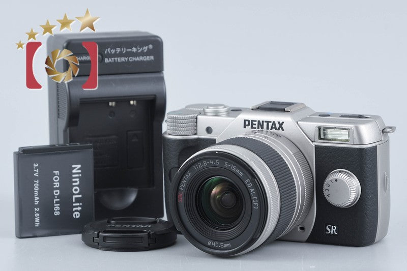 【中古】PENTAX ペンタックス Q10 ズームレンズキット シルバー シャッター回数僅少