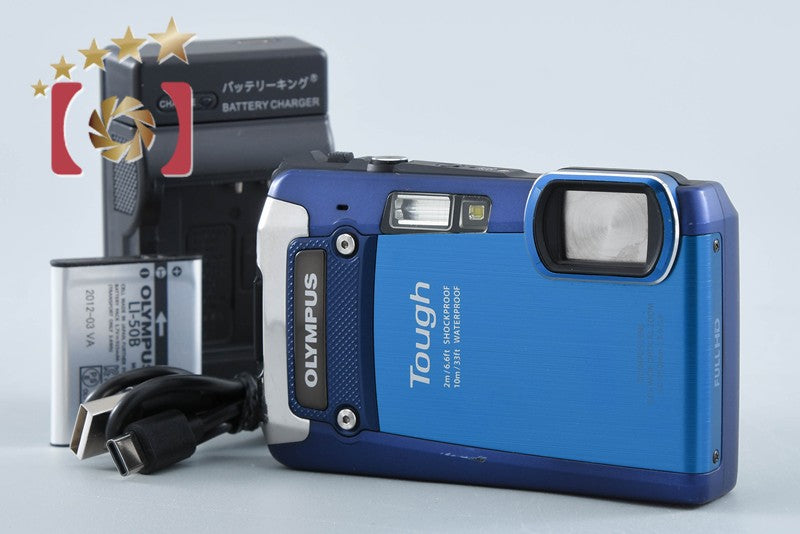 【中古】OLYMPUS オリンパス TOUGH TG-820 ブルー 防水デジタルカメラ シャッター回数僅少