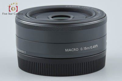 【中古】Canon キヤノン EF-M 22mm f/2 STM ブラック