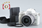 【中古】Canon キヤノン EOS Kiss M EF-M 15-45 IS STM レンズキット ホワイト