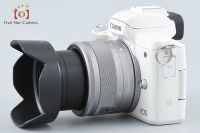 【中古】Canon キヤノン EOS Kiss M EF-M 15-45 IS STM レンズキット ホワイト