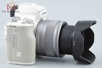 【中古】Canon キヤノン EOS Kiss M EF-M 15-45 IS STM レンズキット ホワイト