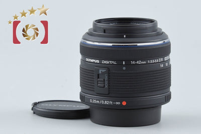 【中古】OLYMPUS オリンパス M.ZUIKO DIGITAL 14-42mm f/3.5-5.6 II R ブラック