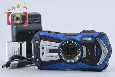 【中古】RICOH リコー PENTAX ペンタックス WG-40W ブルー コンパクトデジタルカメラ シャッター回数僅少