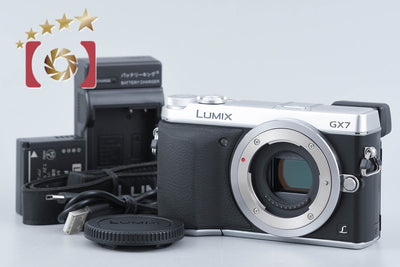 【中古】Panasonic パナソニック LUMIX DMC-GX7 シルバー ミラーレス一眼カメラ シャッター回数僅少