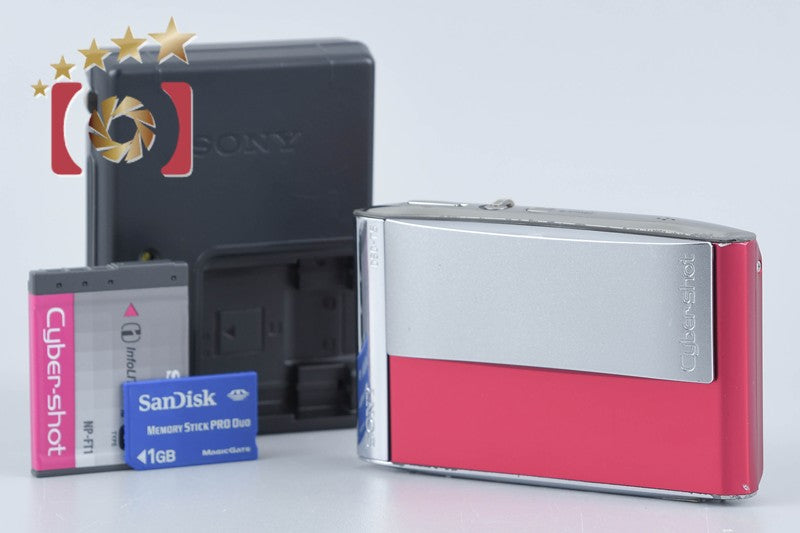 【中古】SONY ソニー Cyber-Shot DSC-T5 レッド コンパクトデジタルカメラ