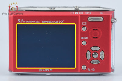 【中古】SONY ソニー Cyber-Shot DSC-T5 レッド コンパクトデジタルカメラ
