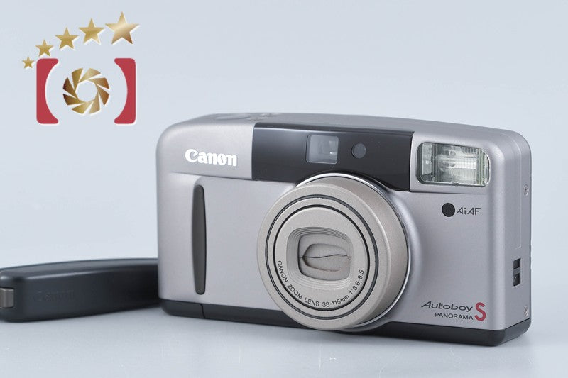 【中古】Canon キヤノン Autoboy S PANORAMA グレージュチタン コンパクトフィルムカメラ