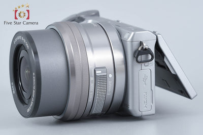 【中古】SONY ソニー α NEX-5T シルバー パワーズームレンズキット シャッター回数僅少 多言語対応