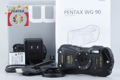 【中古】RICOH リコー PENTAX ペンタックス WG-90 ブラック 防水アクションカメラ シャッター回数僅少 元箱付き
