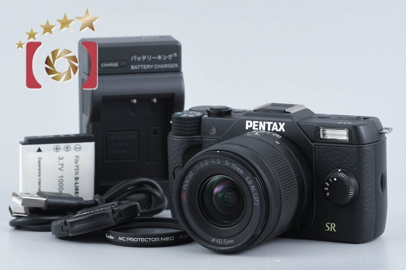 【中古】PENTAX ペンタックス Q7 ズームレンズキット ブラック シャッター回数僅少