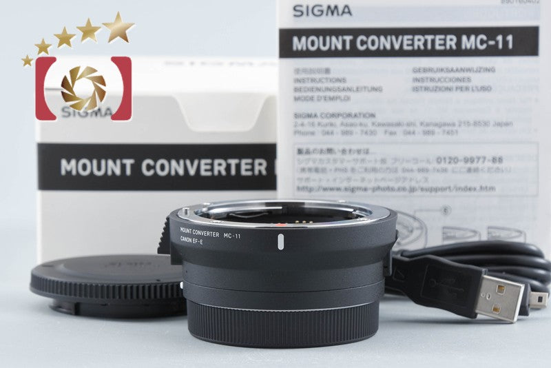 【中古】SIGMA シグマ マウントコンバーター MC-11 Canon EF-E用 Canon EF → ソニーEマウント 元箱付き