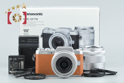 【中古】Panasonic パナソニック LUMIX DMC-GF7 ダブルズームレンズキット ブラウン 元箱付き