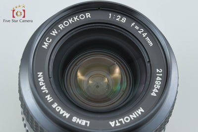 【中古】MINOLTA ミノルタ MC W.ROKKOR 24mm f/2.8
