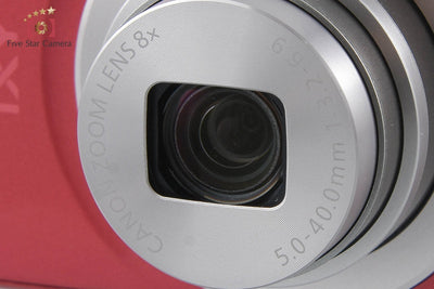 【中古】Canon キヤノン IXY 200 レッド コンパクトデジタルカメラ 元箱付き