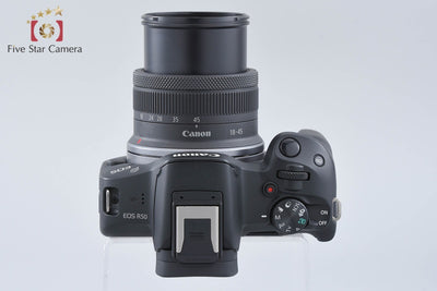 【中古】Canon キヤノン EOS R50 RF-S 18-45 IS STM レンズキット ブラック シャッター回数僅少