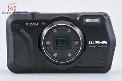 【中古】RICOH リコー PENTAX ペンタックス WG-6 ブラック 防水アクションカメラ シャッター回数僅少