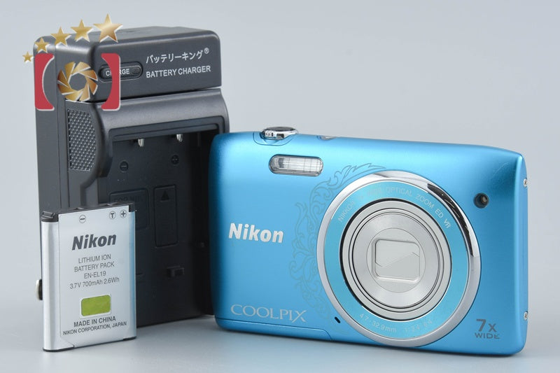 【中古】Nikon ニコン COOLPIX S3500 オリエンタルブルー コンパクトデジタルカメラ