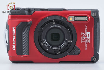 【中古】OM SYSTEM (OLYMPUS) オーエム システム TOUGH TG-7 レッド コンパクトデジタルカメラ 元箱付き