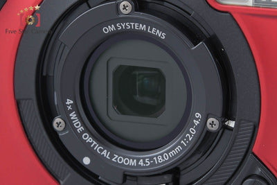 【中古】OM SYSTEM (OLYMPUS) オーエム システム TOUGH TG-7 レッド コンパクトデジタルカメラ 元箱付き