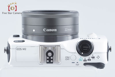 【中古】Canon キヤノン EOS M2 + EF-M 22mm f/2 STM ホワイト