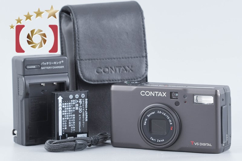【中古】CONTAX コンタックス Tvs DIGITAL チタンブラック コンパクトデジタルカメラ