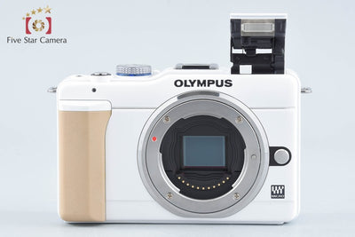【中古】OLYMPUS オリンパス PEN Lite E-PL1s ホワイト + M.ZUIKO DIGITAL 14-42mm f/3.5-5.6 II R シルバー シャッター回数僅少
