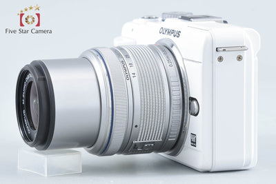 【中古】OLYMPUS オリンパス PEN Lite E-PL1s ホワイト + M.ZUIKO DIGITAL 14-42mm f/3.5-5.6 II R シルバー シャッター回数僅少