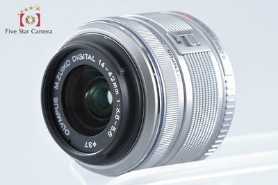 【中古】OLYMPUS オリンパス PEN Lite E-PL1s ホワイト + M.ZUIKO DIGITAL 14-42mm f/3.5-5.6 II R シルバー シャッター回数僅少