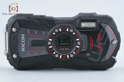 【中古】RICOH リコー PENTAX ペンタックス WG-30 ブラック 防水アクションカメラ シャッター回数僅少