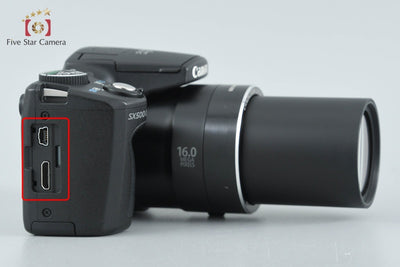 【中古】Canon キヤノン PowerShot SX500 IS ブラック コンパクトデジタルカメラ 元箱付き