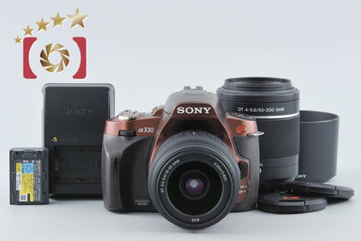 【中古】SONY ソニー α300 DSLR-A300 ダブルズームキット ノーブルブラウン
