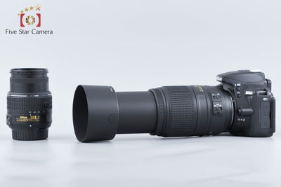 【中古】Nikon ニコン D5500 ブラック ダブルズームキット 元箱付き