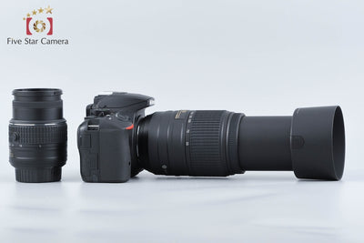 【中古】Nikon ニコン D5500 ブラック ダブルズームキット 元箱付き