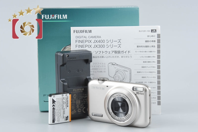 【中古】FUJIFILM 富士フイルム FINEPIX JX400 シャンパンゴールド コンパクトデジタルカメラ 元箱付き
