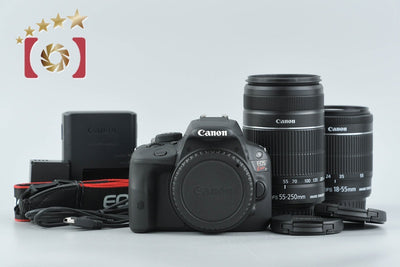 【中古】Canon キヤノン EOS Kiss X7 ダブルズームキット ブラック シャッター回数僅少