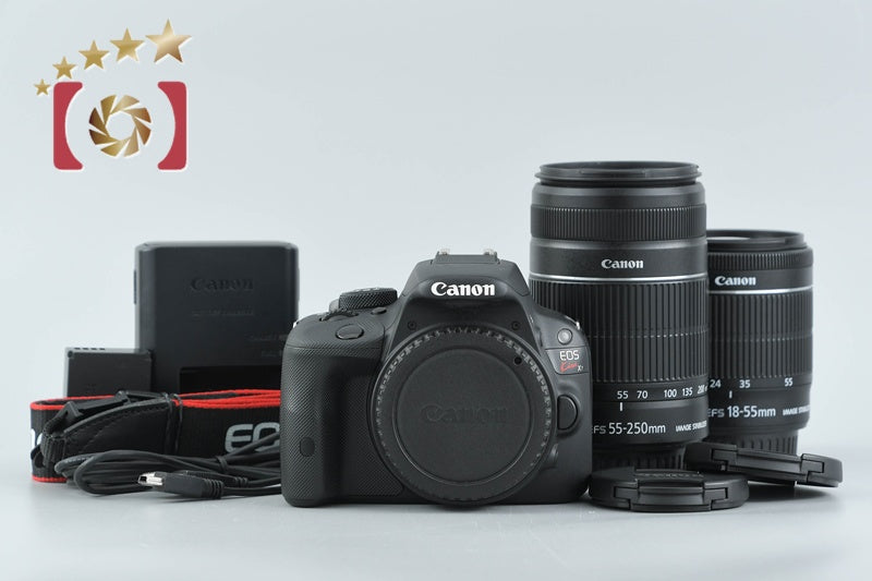 【中古】Canon キヤノン EOS Kiss X7 ダブルズームキット ブラック シャッター回数僅少