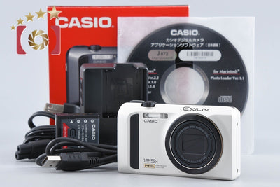 【中古】CASIO カシオ HIGH SPEED EXILIM EX-ZR100 ホワイト コンパクトデジタルカメラ 元箱付き