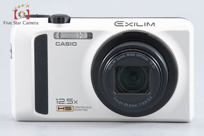 【中古】CASIO カシオ HIGH SPEED EXILIM EX-ZR100 ホワイト コンパクトデジタルカメラ 元箱付き