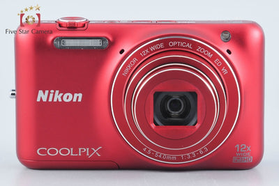 【中古】Nikon ニコン COOLPIX S6600 ラズベリーレッド コンパクトデジタルカメラ 元箱付き